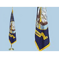 8' Pole & 3' x 5' Flag - Navy Indoor Presentation Set